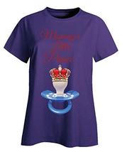 Kellyww Mommy&#39;s Little Prince Crown with Pacifier Design - Ladies T-Shirt Purple - £31.76 GBP