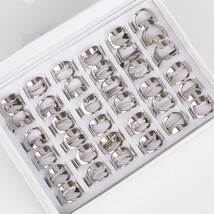 30pcs/lot Personality Fashion Beer Opener Bottle Stainless Steel Rings For Women - £25.37 GBP