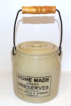 POTTERY BARN HOME MADE BRAND PRESERVES M. C. DOYLE &amp; COMPANY CROCK JAR &amp;... - $34.84