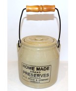 POTTERY BARN HOME MADE BRAND PRESERVES M. C. DOYLE &amp; COMPANY CROCK JAR &amp;... - £27.54 GBP