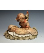 Vintage Hummel Angel Watching Baby Candle Holder - $722.26 MXN