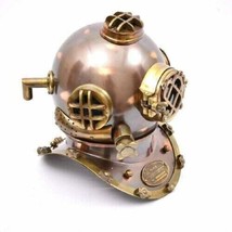 US NAVY MARK V ANTIQUE DIVING DIVERS HELMET BRASS STEEL FULL SIZE MARITIME - $4,588.36 MXN