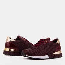 The Scarlet Burgundy Leather Women Sneaker image 7