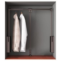 Pull Down Closet Rod For Hanging Clothes, Retractable Wardrobe Hanger For Cabine - £108.70 GBP
