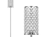 Crystal Floor Lamp, Modern Standing Lamp With Elegant Shade, Led Floor L... - $69.99