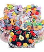 Hair Bands with Cartoon Characters Stickers Toddler Elastic Rubber Band ... - £16.50 GBP
