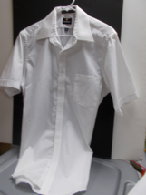 Puritan Wrinkle Free White Mens Full Button Collar Dress Shirt Size 15 1/2 - £10.90 GBP