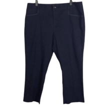 ANTHROPOLOGIE Cartonnier stretch cotton navy crop pants capris size 10 - $21.29