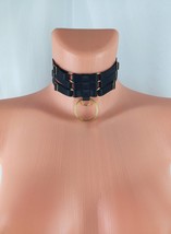 Choker Harness, Womens Choker, Wide Choker With Rings, Strap Harness Cho... - $21.60