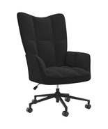 vidaXL Relaxing Chair Black Velvet - $2,821.57 MXN