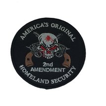 America&#39;s Original Homeland Security 2ND Amendment W/ Skull And Crossed Guns Pat - £4.45 GBP