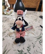 NWT Disney Store Uncle Sam GOOFY America USA Plush Toy Bean Bag Beanie - $193.48 MXN