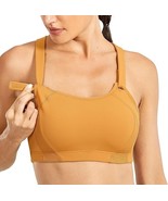 SYROKAN Womens 38DD 38E Sports Bra High Impact Adjustable Amber Yellow - $447.97 MXN