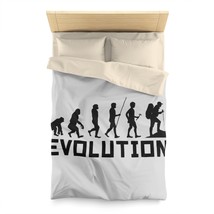 Cozy Microfiber Duvet Cover with Evolution Silhouette Print, Super Soft and Dura - £71.67 GBP+