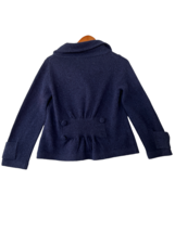 STEPPING ON SNOW Womens Coat Button Down Long Sleeve Navy Blue Size M - £22.96 GBP