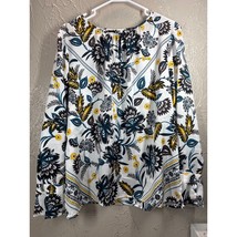 Liz Claiborne Career Womens Keyhole Neck Long Sleeve Blouse Size Large - $19.95