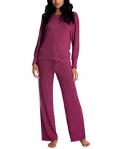 Midnight Womens Bakery Knit Top And Pajama Set, 2 Pieces Size Medium Color Wine - £56.61 GBP