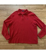 Ralph Lauren Polo 1/4 Zip Red Sweater Sweatshirt Size XL - £39.32 GBP