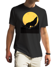 alonely wolf Unisex Black T-Shirt - £18.02 GBP