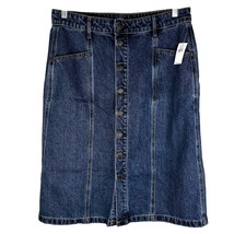 Old Navy A-line Midi Denim Skirt Alice 10 New - $29.69
