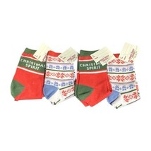 4 Pair Made for Retail Womens Poly Christmas Socks One Size Fits Most New - $5.93