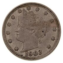 1902 5C Liberty Nickel in XF Condition, Natural Color, Nice Detail for G... - $47.79