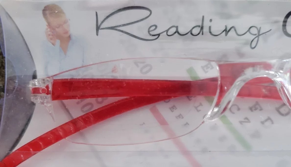 Lightweight ~ Translucent ~ Plastic ~ Reading Glasses ~ +1.00 ~ Red Temples Item image 2