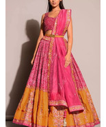 Indian Designer Silk Lehenga Choli With Thread &amp; Sequence Work With Silk... - £39.42 GBP