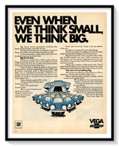 1970 Chevrolet Vega Print Ad Vintage Magazine GM Car Advertisement Art - $181.21 MXN