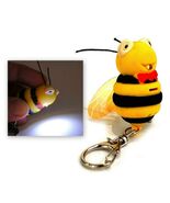 LED BEE KEYCHAIN with Light and Sound Cute Insect Buzzing Noise Key Chai... - €5,16 EUR