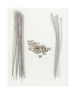 50 Twisted Beading Needles &amp; 55 Sterling Silver Crimp Beads - £13.92 GBP
