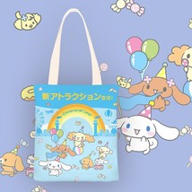 Sanrio Cartoons Shoulder Bags with Zippered Inner Pocket Cinnamoroll Anime Print - £15.51 GBP