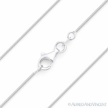 Italy 925 Sterling Silver 0.8mm Thin Snake Link Italian Chain Necklace Gauge 15 - £12.48 GBP+
