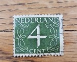 Netherlands Stamp 4c Used Green - £1.48 GBP