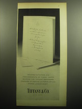 1958 Tiffany &amp; Co. Wedding invitations and announcements Advertisement - £14.53 GBP