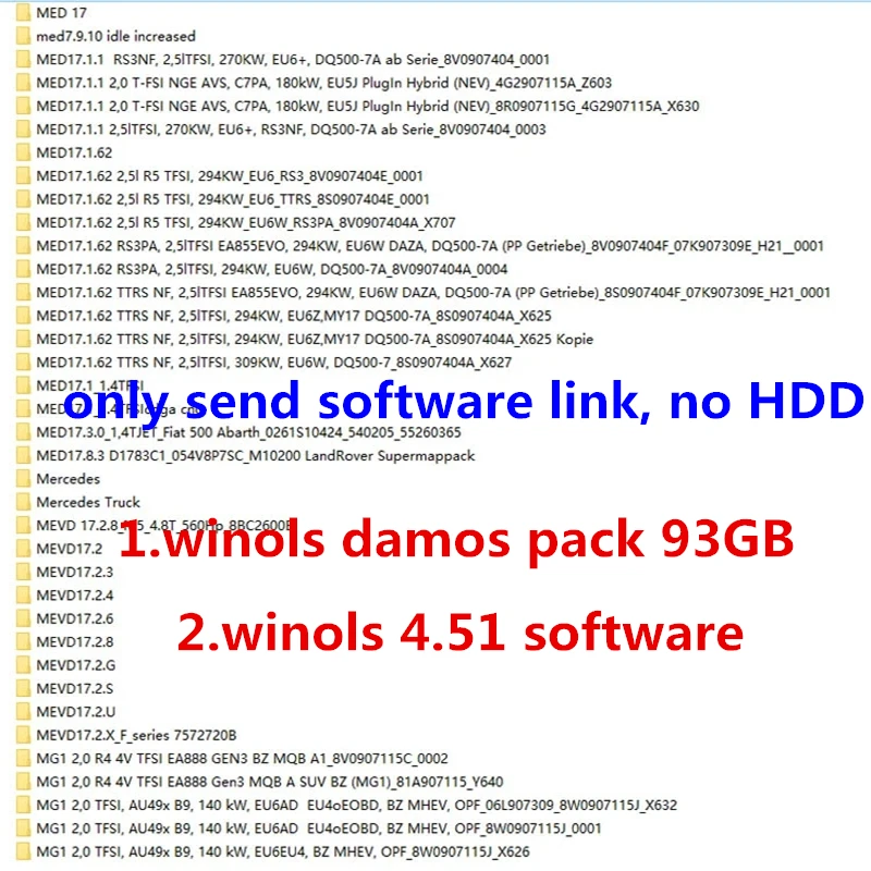 Newest Winols 4.51+93GB WINOLS DAMOS NEW Big Archive Damos Mappa for Winols Soft - £91.35 GBP