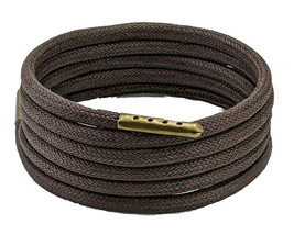 Shoelaces &amp; Boot Replacement laces Brown 5 mm wax cotton - £3.71 GBP+