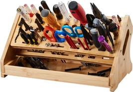 Bamboo Screwdriver Organizer Rack Desktop Hand Tool Stand And Repair Tool - $36.99