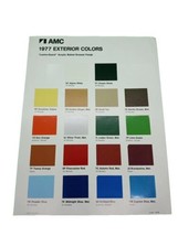 1977 American Motors AMC Full Line Exterior Paint Colors Sales Sheet 77 Fc2 - £22.74 GBP