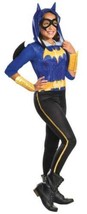 Girl Batgirl DC Comics Jumpsuit Mask Belt Gauntlets 5 Pc Halloween Costume-4/6 - £18.25 GBP
