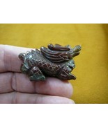 (Y-DRA-CDW-556) little brown red winged Chinese Dragon MYTHICAL carving ... - $14.01