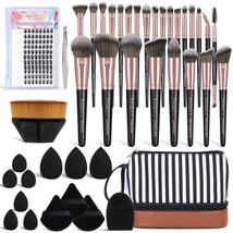 MAGEFY Makeup Brush Set 41 Pcs Makeup Tool Set Premium Synthetic Foundation Pow - $42.56