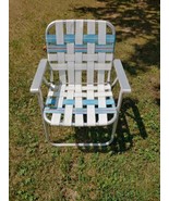 Vintage Webbed Aluminum Frame Lawn Patio Folding Lawn Chair - Retro- Mul... - €34,74 EUR