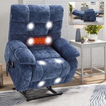 Large Electric Lift Recliner Chair w/ Heat, Massage, Dual Motor, 350 LBS - $630.99