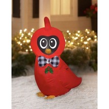 Holiday Time 2023 Christmas Festive Cardinal Red Bird Airblown Inflatable 3.5ft - £31.64 GBP