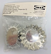 IKEA 12 pack Large pastry molds New in pack 6 Round 6 Oval SKU U48 - £7.85 GBP
