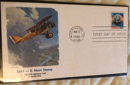First Day Cover DH4 E Sheet Stamp Washington DC 1988 Box2 - $3.46