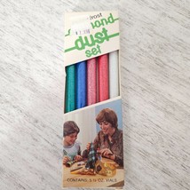 Vtg 70&#39;s Permafrost Diamond Dust Craft Glitter Set Red Blue White Green ... - $12.86