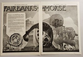 1920 Print Ad Fairbanks Morse Ball Bearing Motors Wagon &amp; Industry Chica... - $15.28