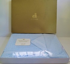 Nos Vintage Towel 3 Piece Set Baby Blue Golden Crown By Dundee 100% Cotton - £18.61 GBP